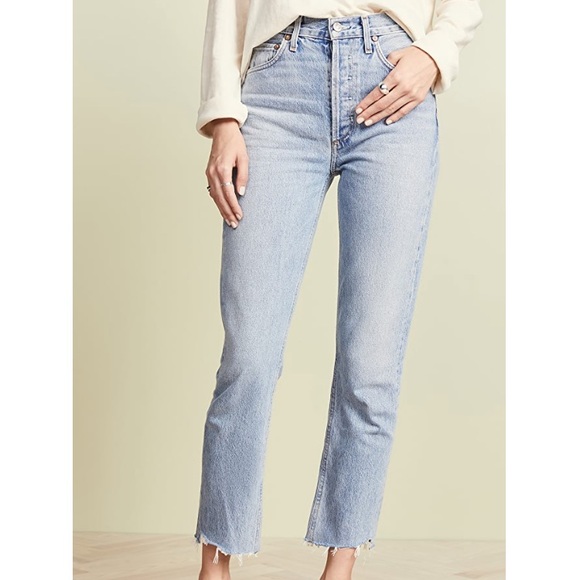 Agolde Denim - Agolde Riley Crop in Zephyr